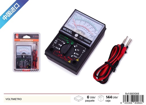 [6801066] Voltímetro para medición y electricidad