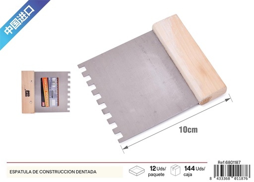 [6801187] Espátula de construcción dentada 4 pulgadas - Herramientas y construcción