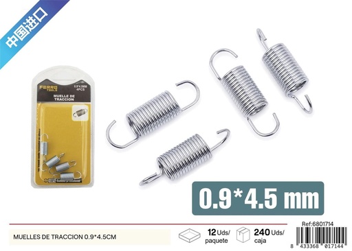 [6801714] Muelles de tracción 0.9x4.5cm para reparación y bricolaje