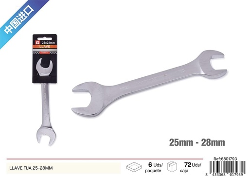 [6801793] Llave fija 25-28mm para bricolaje y reparaciones