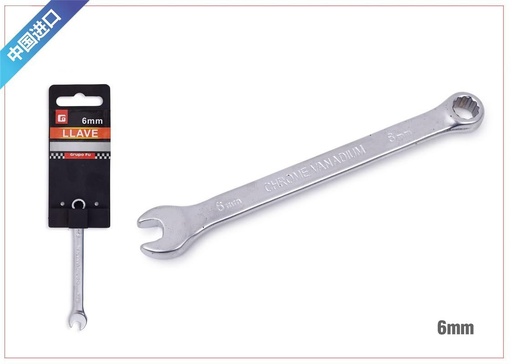 [6801796] Llave fija 6mm para trabajos de ferretería y bricolaje