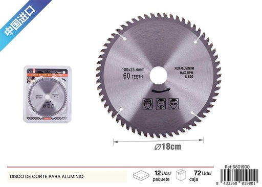 [6801900] Disco de corte para aluminio - Herramientas 