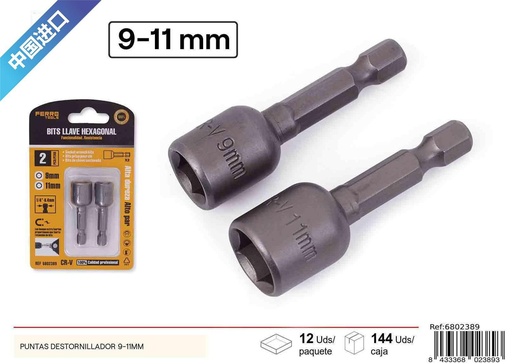 [6802389] Puntas de destornillador 9-11mm para herramientas