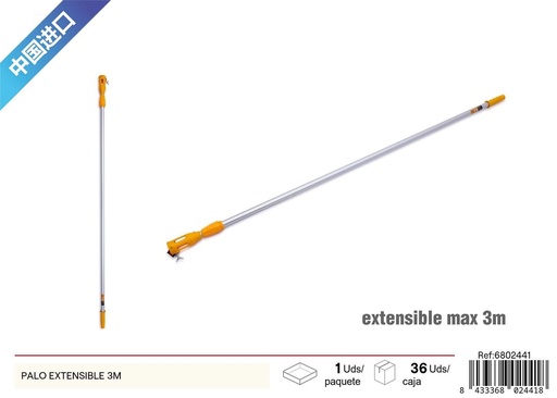 [6802441] Palo extensible 3m para limpieza y mantenimiento