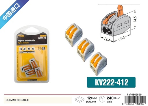 [6802899] Clemas de cable para conexiones eléctricas 3pcs