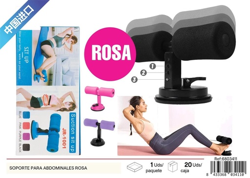 [6803411] Soporte para abdominales rosa para ejercicio y fitness