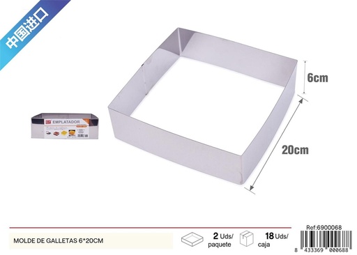 [6900068] Molde para galletas 6 x 20 cm - Utensilios de cocina