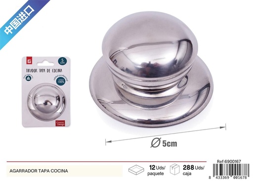 [6900167] Agarrador tapa cocina de acero para utensilios