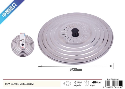 [6901814] Tapa sartén metal 38cm para cocinar y protección