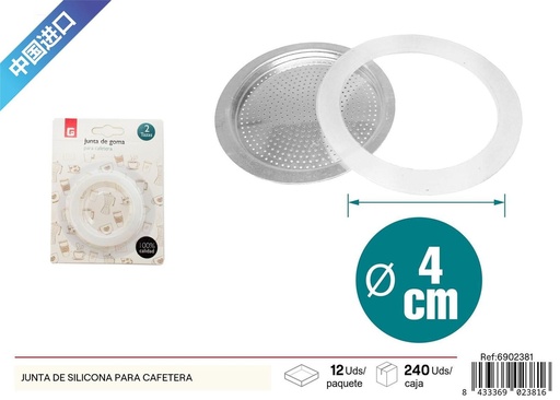 [6902381] Junta de silicona para cafetera pack de 2 para utensilios de cocina