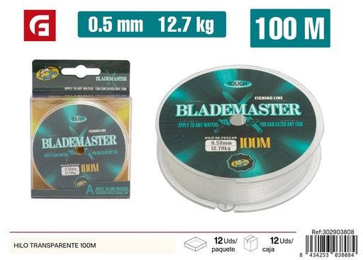 [302903808] Hilo transparente 100m - Accesorios para mascotas