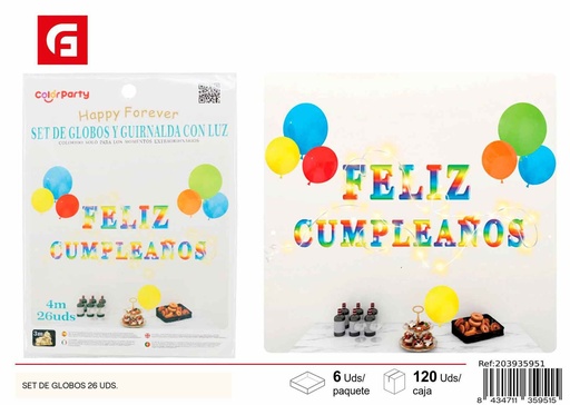 [203935951] Set de globos 26 unidades - Decoraciones de fiesta