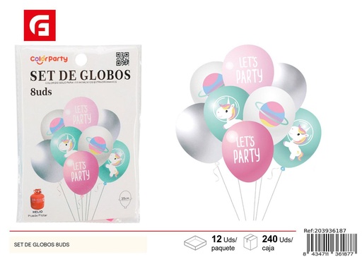 [203936187] Set de globos 8 uds - Artículos de fiesta