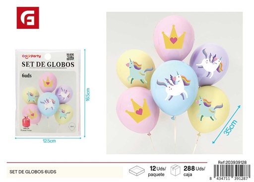 [203939128] Set de globos 6 unidades - Artículos para fiestas 