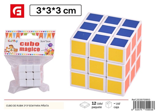 [203970993] Cubo de Rubik 3*3*3cm para piñata y juegos