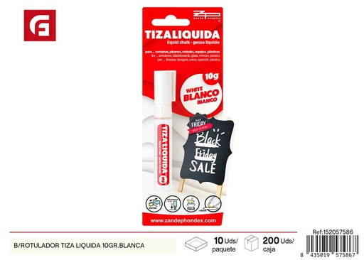 [152057586] Ratulado tiza líquida blanca 10gr - Material escolar