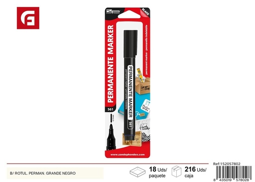 [152057802] Rotulador permanente grande negro - Material escolar