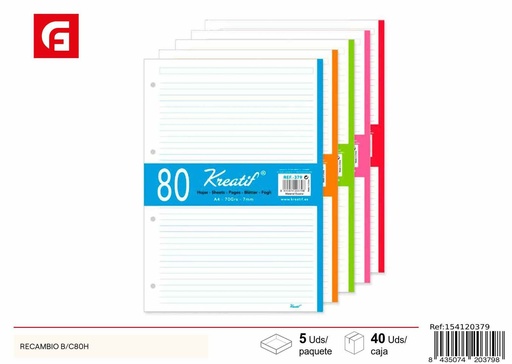 [154120379] Papel de recambio B/C80H - Suministros de oficina