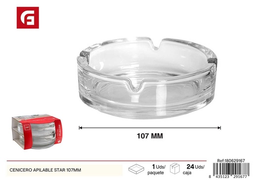 [180629167] Cenicero apilable STAR de 107 mm - Productos para fumadores