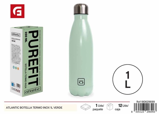 [180629699] Botella termo inox 1L verde - Accesorios de cocina