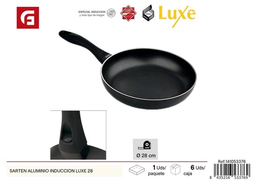 [10030025] Sartén aluminio inducción luxe 28cm para cocina eficiente