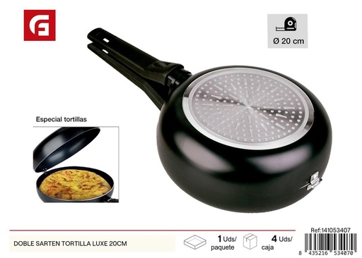 [10030047] Sartén doble para tortillas Luxe 20cm para cocina