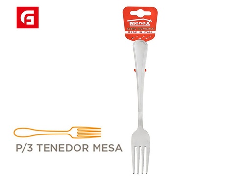 [14032364] Tenedor de mesa Silvia inox - Set de 3 piezas