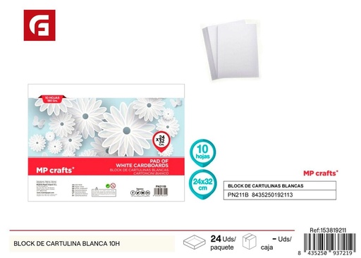 [153819211] Block de cartulina blanca 10 uds - Papelería