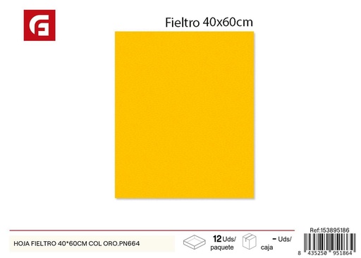 [153895186] Hoja fieltro 40*60 cm dorada - Material para manualidades