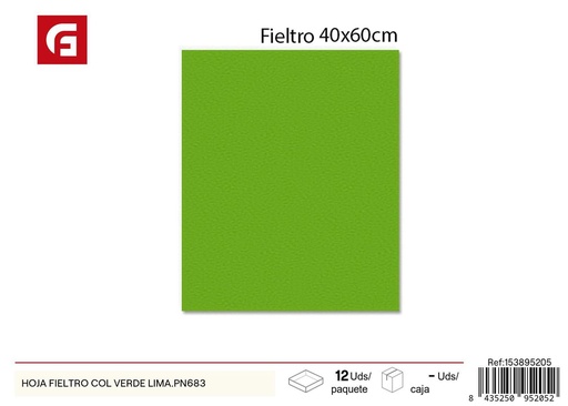[153895205] Hoja fieltro 40*60cm color verde lima - Material para manualidades