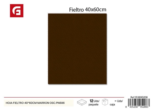 [153895208] Hoja de fieltro 40*60cm marrón oscuro para manualidades