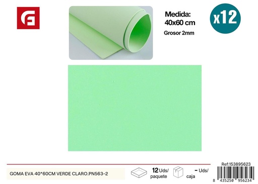 [153895623] Goma EVA 40*60 cm verde claro - Material para manualidades