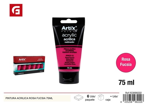 [153898222] Pintura acrílica rosa fucsia 75ml - Material escolar