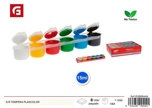 [153899444] Set de 6 temperas Plascolor - Material escolar y pinturas
