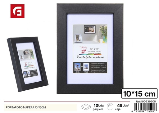 [190639505] Portafoto de madera 10x15 cm - Marco decorativo