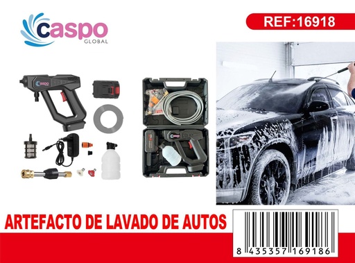 [171316918] Pistola lava coches 280W negra para automóviles y limpieza