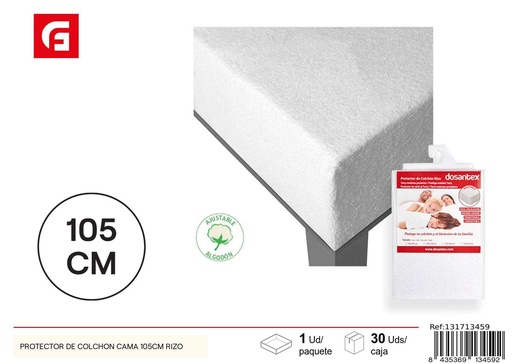 [131713459] Protector de colchón cama 105cm rizo para protección y confort