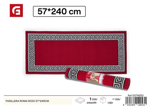 [131714053] Pasillera Roma rojo 57*240 cm - Alfombras de pasillo