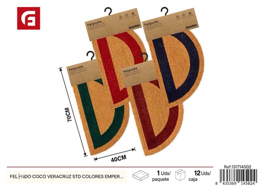 [131714502] FELPUDO COCO VERACRUZ STD COLORES EMPERCHADO 40*70CM - Felpudos y decoración de entrada