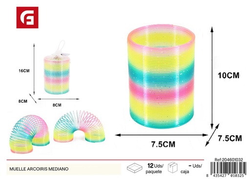 [204601032] Muelle arcoíris mediano para juegos y diversión