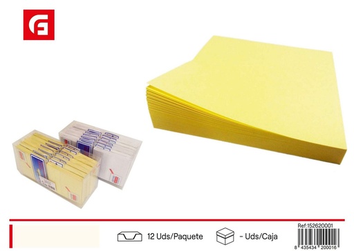 [152620001] Notas adhesivas 100 hojas amarillo - Material de oficina y post-its