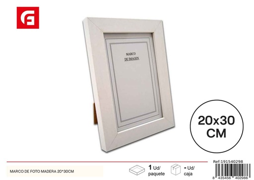 [191540298] Marco de foto de madera 20*30 cm - Adornos de madera para fotos