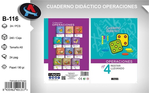 [165740131] Cuaderno didáctico de operaciones 4 - Material escolar