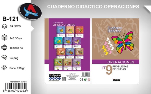 [165740136] Cuaderno didáctico de operaciones 9 - Material escolar