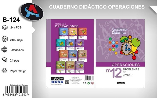 [165740139] Cuaderno didáctico de operaciones 12 - Material escolar