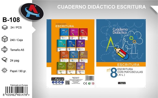 [165740147] Cuaderno didáctico de escritura 8 - Material escolar