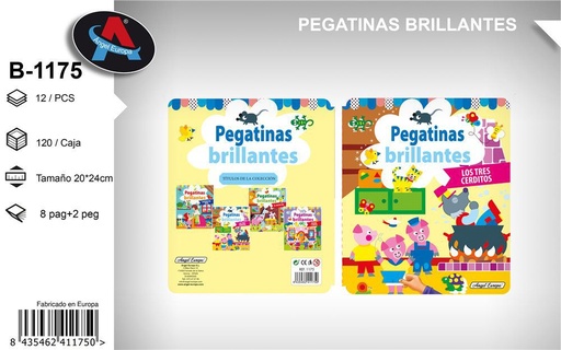 [165741175] Libro de stickers brillantes - Material escolar