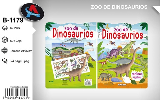 [165741179] Libro zoológico de dinosaurios - Material escolar