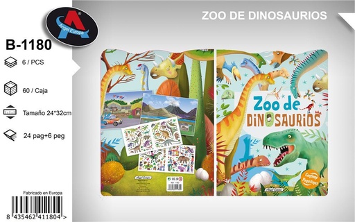 [165741180] Libro zoológico de dinosaurios - Material escolar