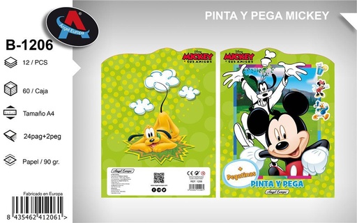 [165741206] Librito de Mickey para pintar y pegar - Material escolar